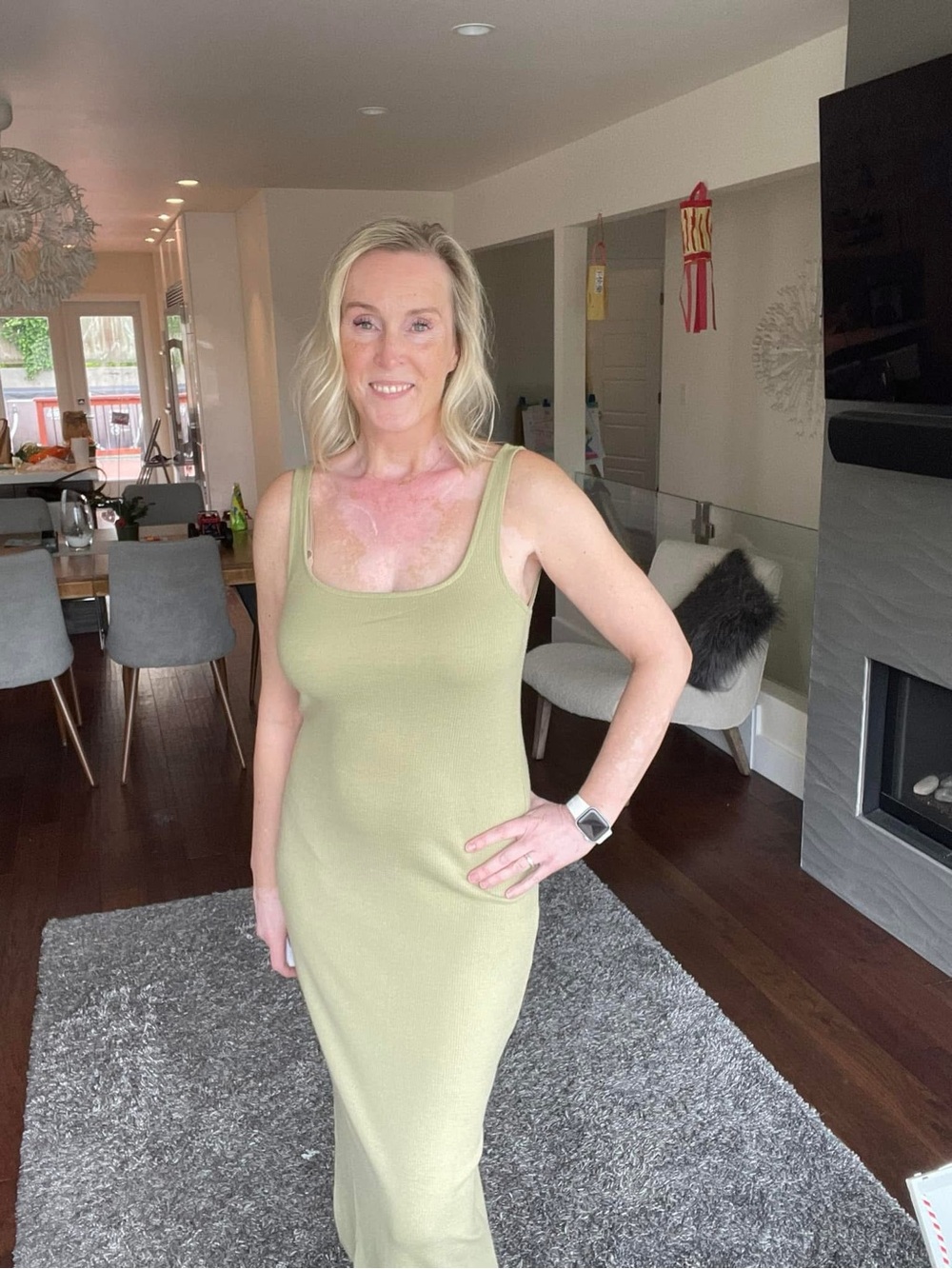 Vero Moda Olive Scoop Neck Tank Midi Dress - Picture 3 of 5